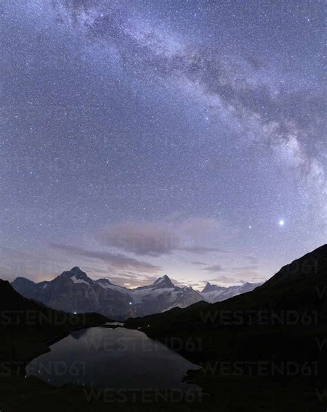 Milky Way Over Bachalpsee Lake On A Summer Night Grindelwald Jungfrau