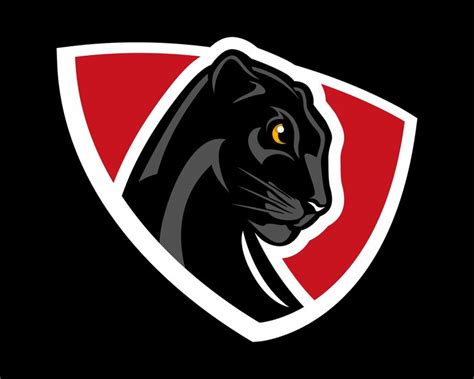 Premium Vector Black Panther Head Badge Mascot Logo