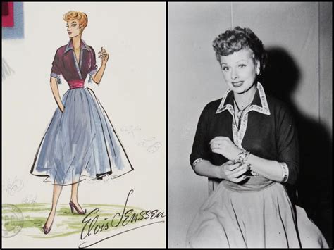 Lucille Ball I Love Lucy Costume Sketch And Finished Outfit By Elois Jenssen 1954 I Love