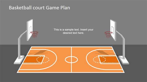 Basketball Court Game Plan Powerpoint Shapes Slidemodel