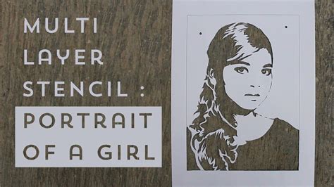 Multi Layer Stencil Portrait Of A Girl Photo To Stencil Pop Art