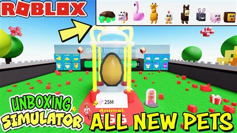Check Out All Of The New Pets From Animal Egg In Unboxing Simulator