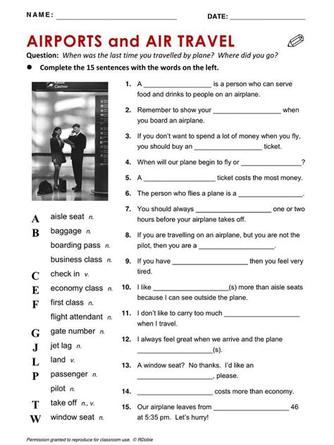 Airport Pictionary English Esl Worksheets For Distance Learning And Spanish Places Vocabulary