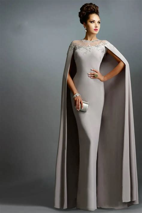2016 Dubai Arabic Kaftan Style Women Elegant Formal Gowns Dubai Evening Dress Gray With Long