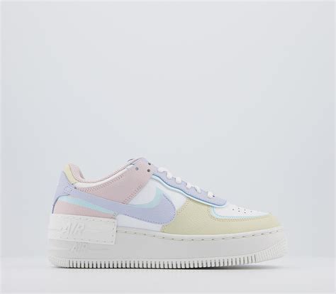 Grey suedes, pastel pinks, and neutral white leathers then construct the paneling elsewhere, allowing for the aforementioned to stand out much more pronounced. Nike Air Force 1 Shadow Trainers Ghost Glacier Blue Fossil ...