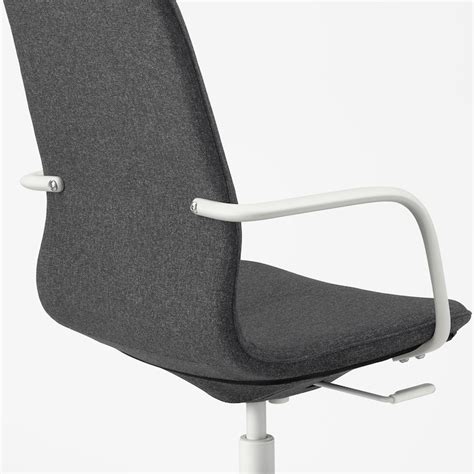 LÅngfjÄll Gunnared Dark Grey Office Chair With Armrests Width 68 Cm