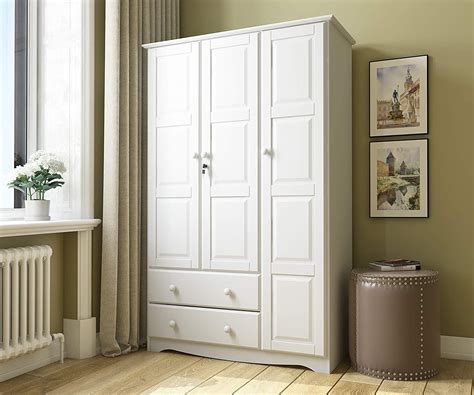 Palace Imports 100 Solid Wood Grand Wardrobe Armoire Closet White 46 W X 72 H X 21 D 4
