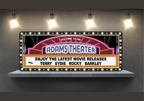 Custom Home Theater Sign Movie Marquee Sign Fun Sign Factory