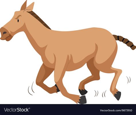 Brown Horse Running Fast Royalty Free Vector Image