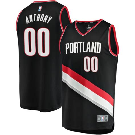 Carmelo kyam anthony is an american professional basketball player for the portland trail blazers of the national basketball association. Men's Fanatics Branded Carmelo Anthony Black Portland ...