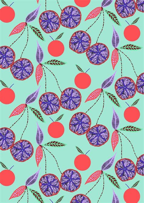 Cherry Print | Pattern art, Pattern illustration, Surface pattern design
