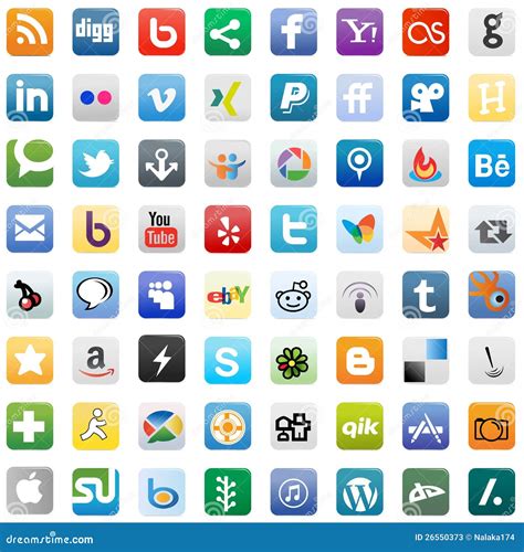 Social Media Buttons Editorial Stock Photo Illustration Of Facebook