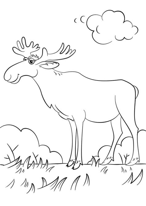 Happy Moose Coloring Page Free Printable Coloring Pages For Kids