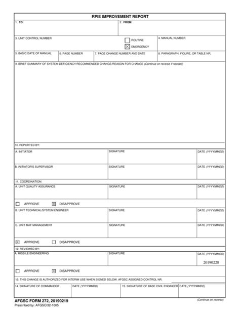 Afgsc Form 272 Fill Out Sign Online And Download Fillable Pdf