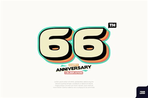 Premium Vector Number 66 Logo Icon Design 66th Birthday Logo Number