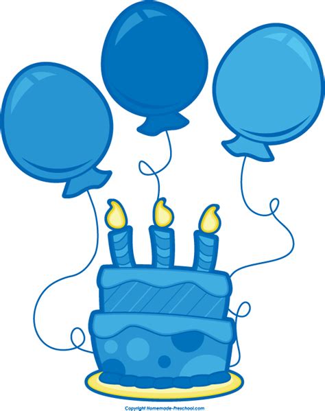 Birthday Cake And Balloons Clipart Clipart Best
