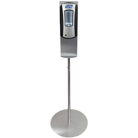 4 Ft Brushed Stainless Steel Purell Hand Sanitizer Dispenser Stand