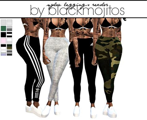 Nyloa Cuffed Leggings • 12 Swatches • Mesh Needed Download Sims 4 Cc