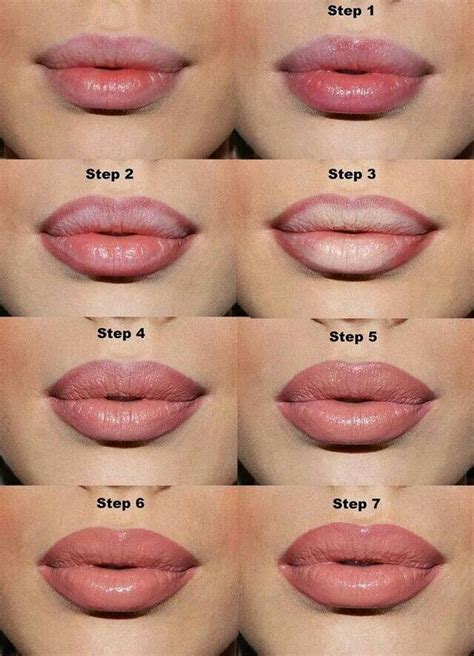 Step By Step Lipstick Tutorial Beauty Makeup Tips Lips Fuller How