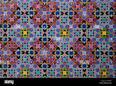 Oriental Mosaic Decoration In Casablanca Morocco Stock Photo Alamy