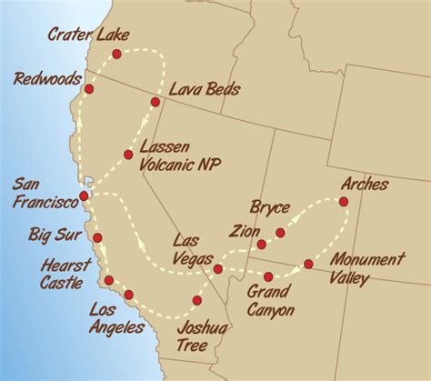 √ National Parks Usa Road Trip Map