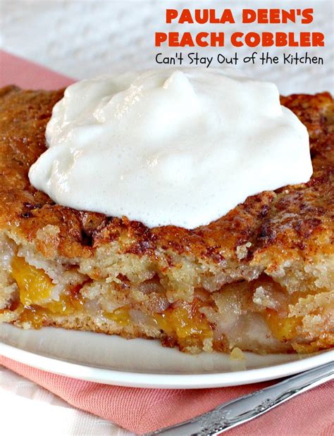 Pour the batter over the melted butter. Paula Deen's Peach Cobbler | Recipe (With images) | Peach ...