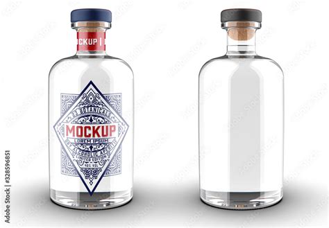 Gin Bottle Mockup Stock Template Adobe Stock