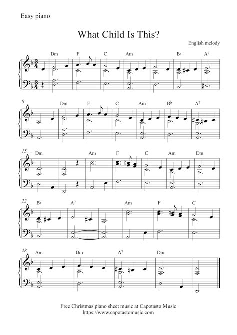 Here is a list of christmas piano sheet music which is downloadable for free. Free Christmas Piano Sheet Music For Beginners Printable | Free Printable
