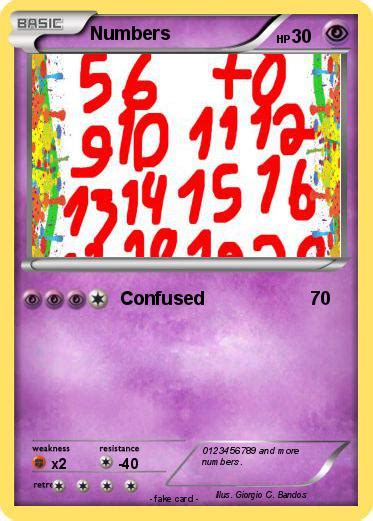 Pokémon Numbers 2 2 Confused My Pokemon Card