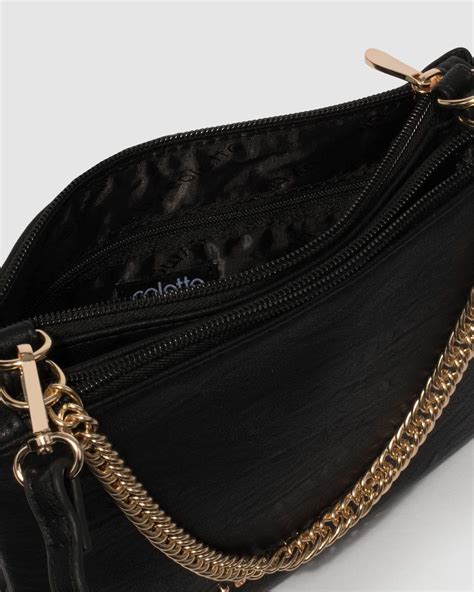 Black Premium Double Peta Crossbody Bag Colette By Colette Hayman