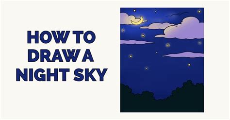 How To Draw A Night Sky Really Easy Drawing Tutorial Drawing