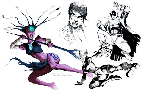 Mike's Sketchbook: Comic Character Sketches