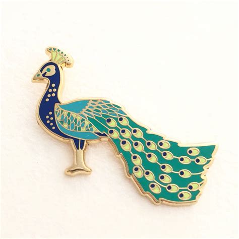 Peacock Enamel Pin Lapel Pin Brooch Pin Bird Etsy Enamel Pins