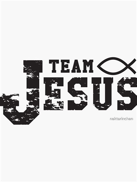 Team Jesus Sticker For Sale By Nektarinchen Redbubble