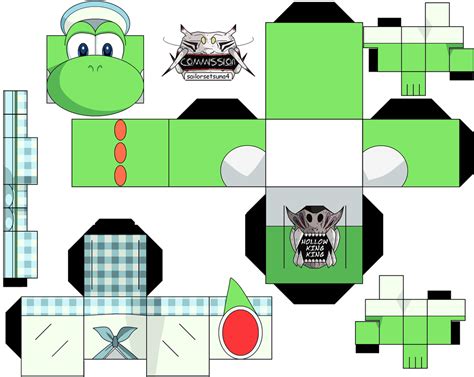 Yoshi 3ds Commercal Paper Toy Free Printable Papercraft Templates