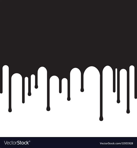 Dripping Black Paint Background Painting Concept Vector Image