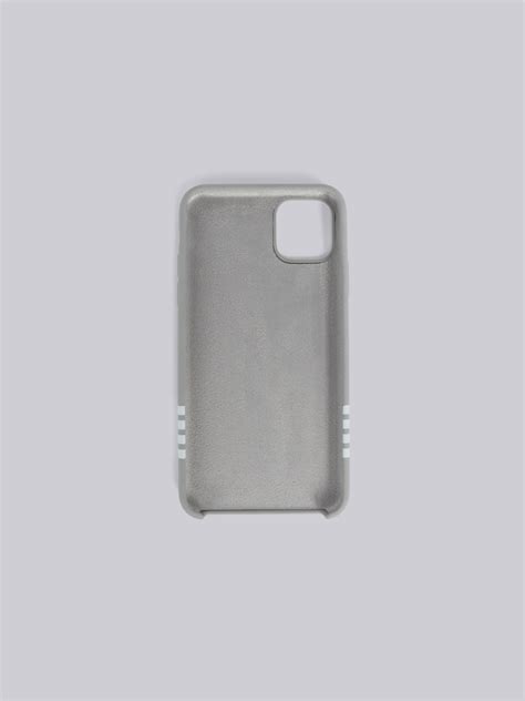 Medium Grey Silicone 4 Bar Iphone 11 Pro Max Case Thom Browne Official