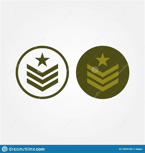 Stock Vector Set Line Army Related Emblem Image Vector Illustration