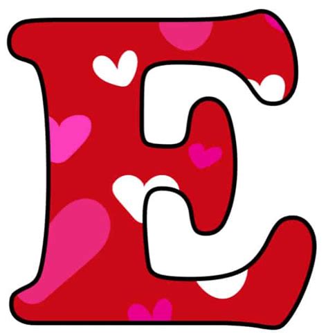 Free Printable Colorful Bubble Letters Valentine Bubble Letter E
