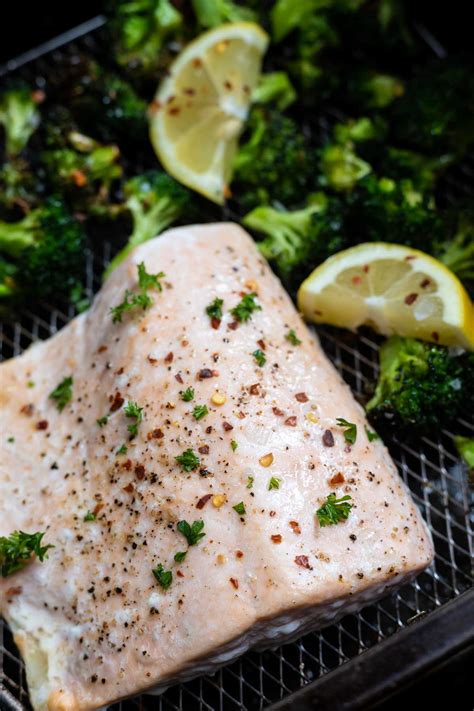 The air fryer will beep at you when it's finished preheating. SALMON and BROCCOLI in AIR FRYER!!! + Tasty Air Fryer Recipes