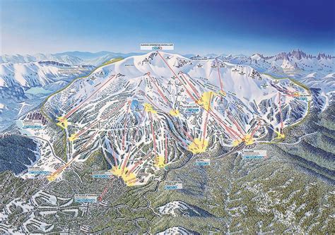 Mammoth Front Side Gallery Wrapped Canvas Giclee Map Mammoth Mountain