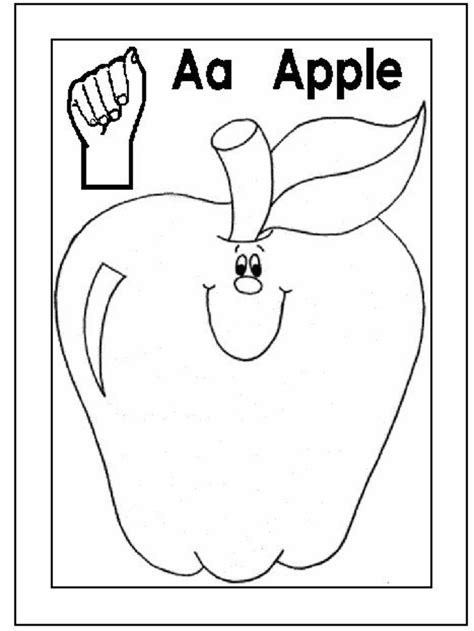 Sign Language Alphabet Free Coloring Pages - Apple to Ice Templates | HubPages