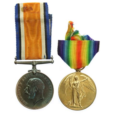 Ww1 British War And Victory Medal Pair Pte Fc Morton Northumberland