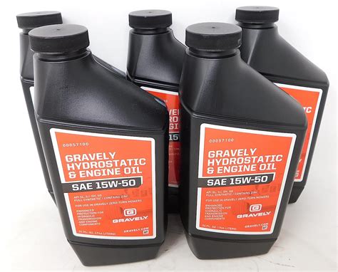 Gravely 5 Pack 15w50 Synthetic Hydraulic Fluid Quart