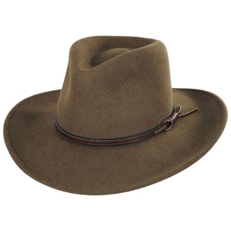 Stetson Bozeman Crushable Wool Felt Outback Hat Cowboy And Western Hats