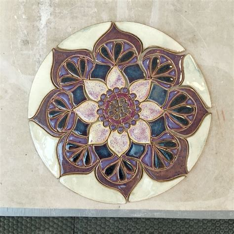 Handmade Tile Mandala Handmade Tiles Mandala Art