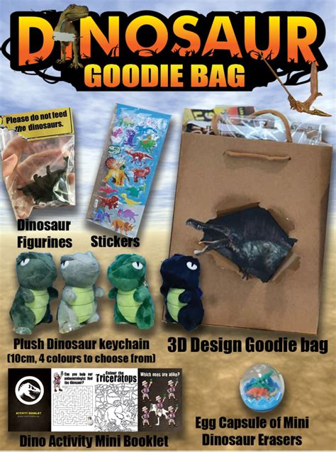 Dinosaur Party Favour Dinosaur Themed Loot Bags For Birthday Parties