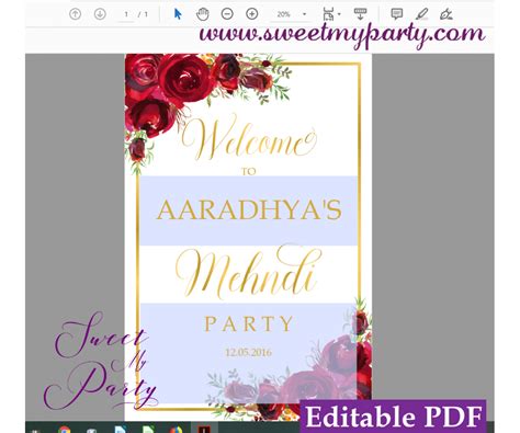 Mehndi Party Welcome Sign|Mehndi Night Welcome Welcome sign|Indian ...