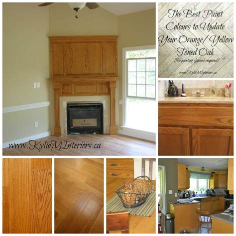 It is further lightened up by glass, brass and black accents with the coffee supplies. The 16 Best Paint Colours To Go With Oak (or Wood): Trim, Floor, Cabinets and More... - Kylie M ...