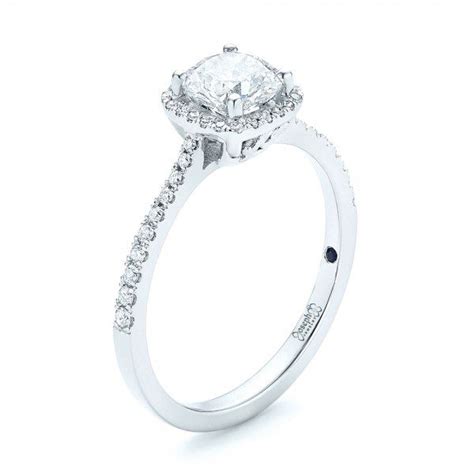Custom Diamond Halo Engagement Ring 103037 Seattle Bellevue Joseph